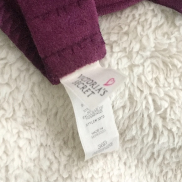 Vintage 90s Y2K Victoria's Secret Iridescent Maroon/Dark Magenta Demi Bra Sz 36B - Picture 10 of 12